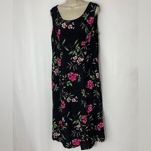 ScarlettM Plus Size 20w Black and Pink Floral dress